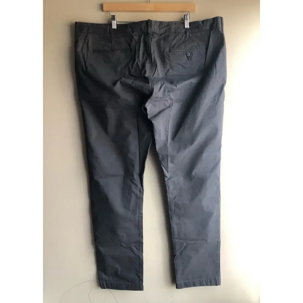 New J.Crew Always 484 Men Slim fit stretch chino pant Gray Size 44x34 - Picture 8 of 13